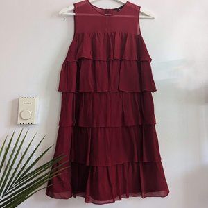 100% silk vintage Jacob ruffle dress